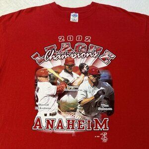 2000s Y2K 2002 Anaheim Angels MLB League shirt retro